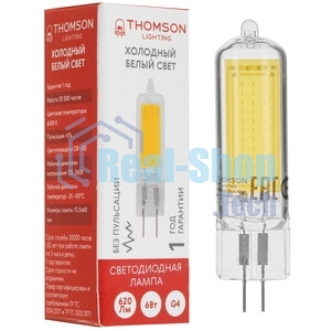 Лампа LED Thomson G4, капсульная, 6Вт, 6500К, белый холодный, TH-B4221, 1 шт.