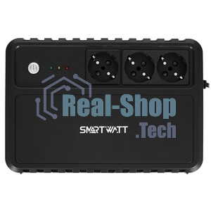 Источник бесперебойного питания SMARTWATT UPS SAFE 600 Line-interactive 600VA/360W Brick (Euro x3, LED, 255x175x93(мм), 4,2 кг, гарантия 24мес. (ИБП