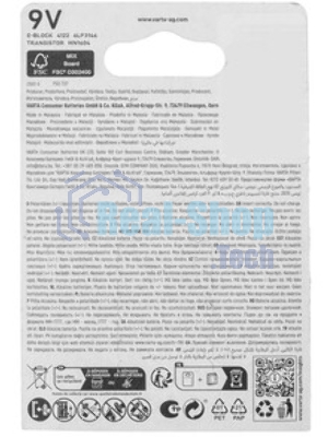 Батарейки VARTA ENERGY 9V бл. 1