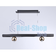 Подвесной светодиодный светильник Ambrella light FL5956 BK/GD черный/золото 4200K 18W 1000*70*1200 (Без ПДУ)