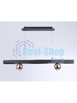Подвесной светодиодный светильник Ambrella light FL5956 BK/GD черный/золото 4200K 18W 1000*70*1200 (Без ПДУ)