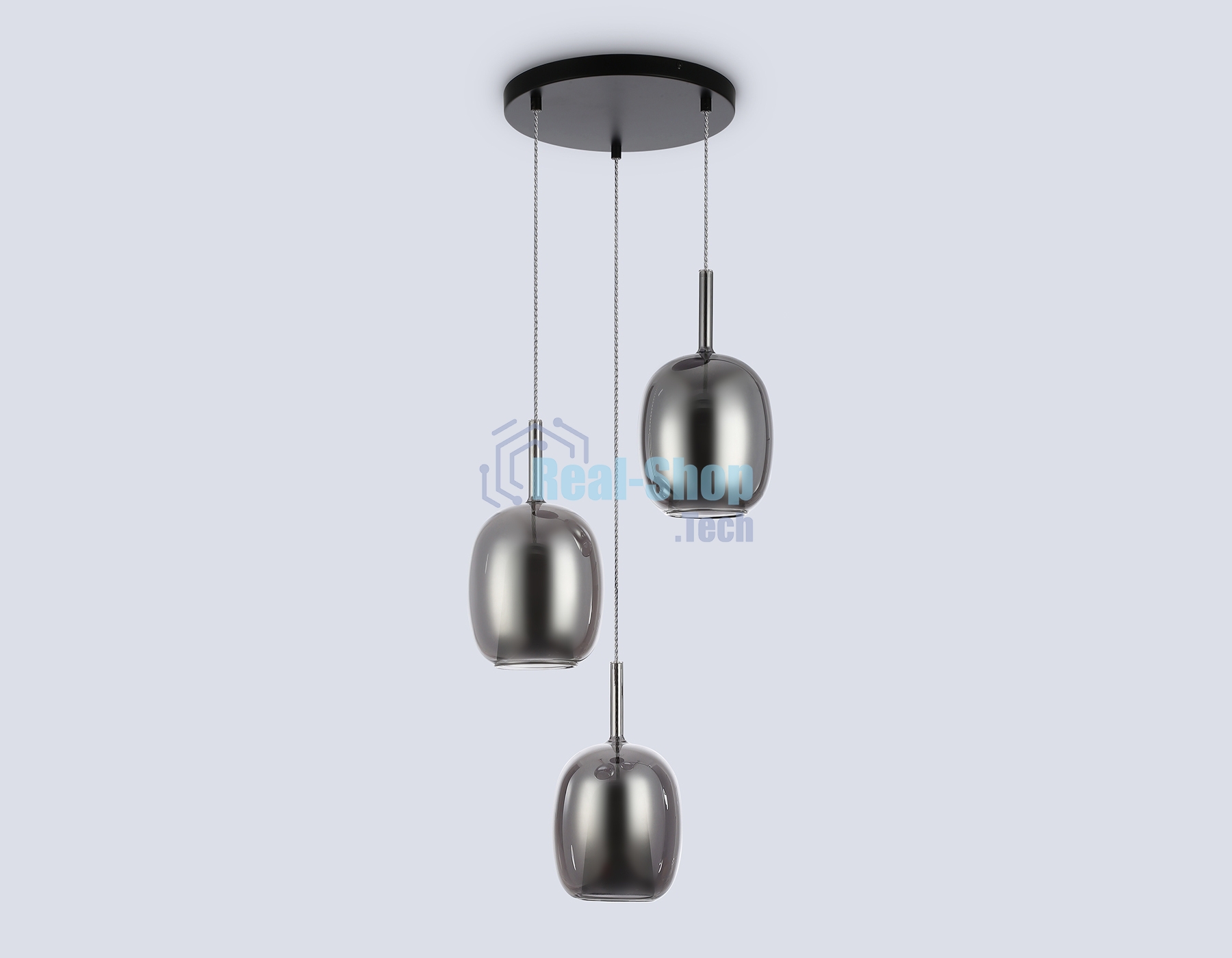 Подвесной светильник Ambrella light LH11153/3 BK/WH/SM черный/белый/дымчатый E27*3 max 60W D425*1500