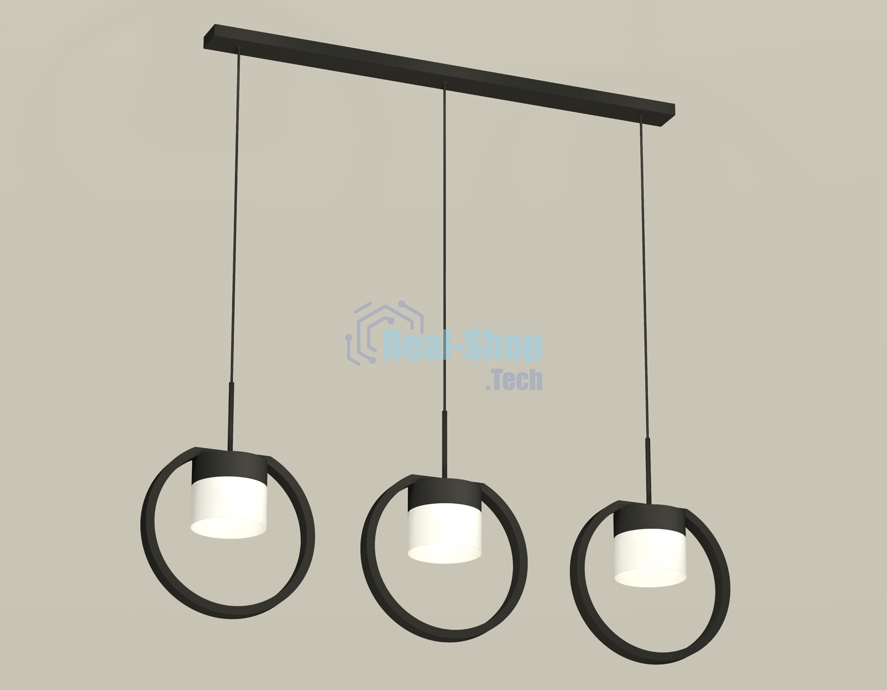 Светильник Ambrella light XB9107155/3 SBK/FR черный песок/белый матовый GX53 (C9107, N8402)