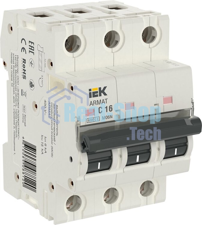 Выключатель автоматический 3п C 16А M06N ARMAT IEK AR-M06N-3-C016