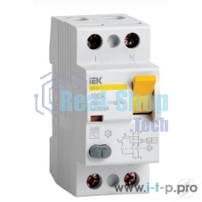 Выключатель дифференциального тока (УЗО) IEK MDV10-2-063-030 ВД1-63 2Р 63А 30мА IEK