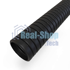 Труба гофрированная Rexant ПНД d32 мм с протяжкой черный (уп. 25 м)