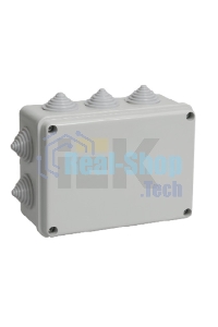 Коробка КМ41241 распаячная Iek UKO10-150-110-070-K41-44 для о/п 150х110х70 мм IP44 (RAL7035, 10 гермовводов)